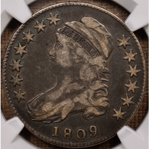 1809 O.114a R5- Capped Bust Half Dollar NGC F15
