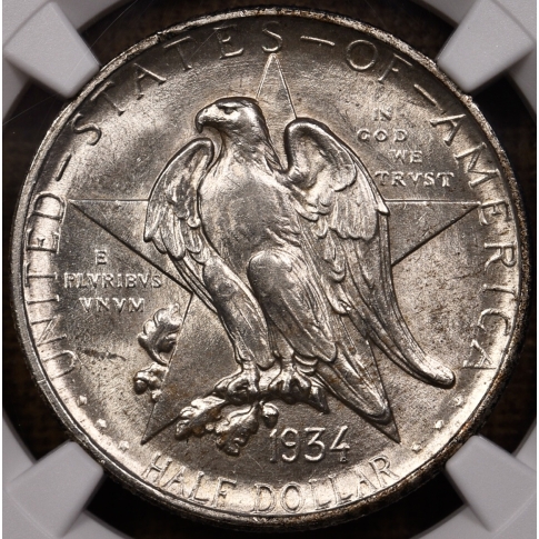 1934 Texas Silver Commemorative NGC MS65
