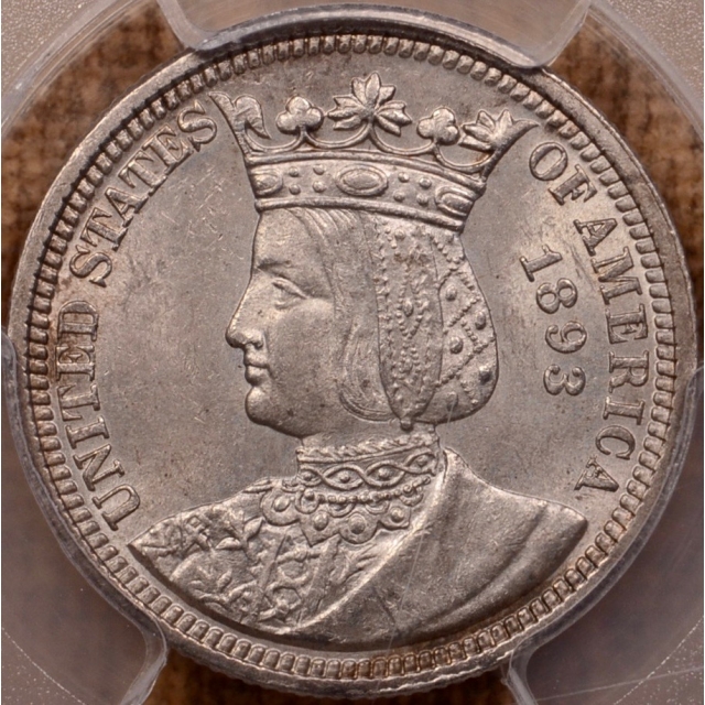 1893 Isabella Silver Commemorative PCGS MS62