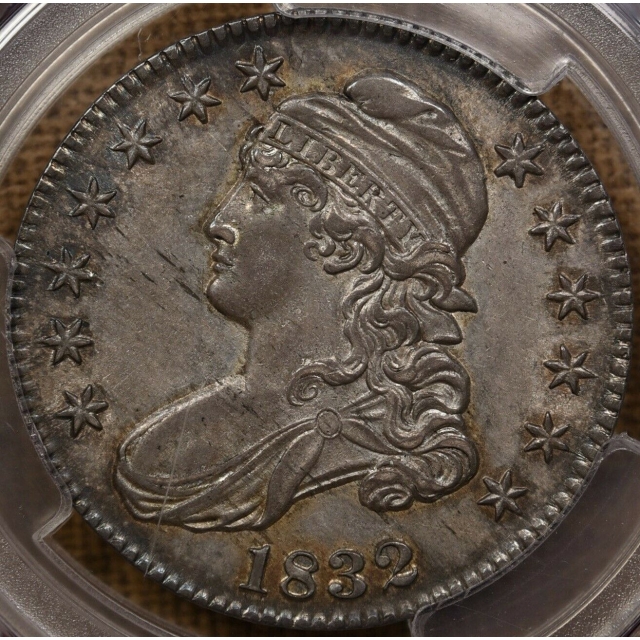 1832 O.106 Small Letters Capped Bust Half Dollar PCGS AU58 CAC