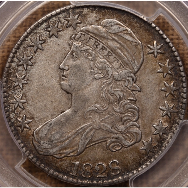 1828 O.112 Square 2, Small 8, Large Letters Capped Bust Half Dollar PCGS XF45 CAC