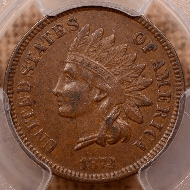 1873 Open 3 Indian Cent PCGS XF40