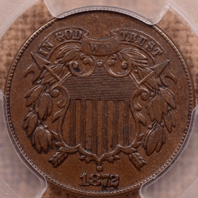1872 Two Cent Piece PCGS XF40 (CAC)