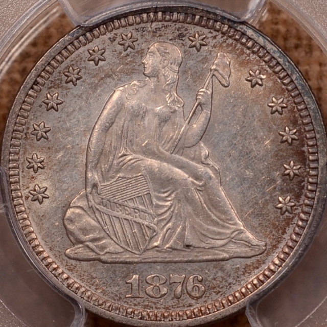 1876 Liberty Seated Quarter PCGS MS62