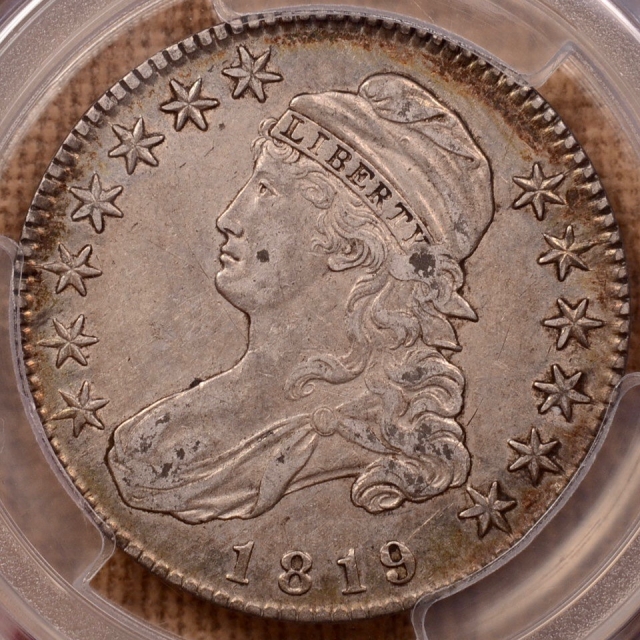 1819 O.114 Capped Bust Half Dollar PCGS XF45 (CAC)