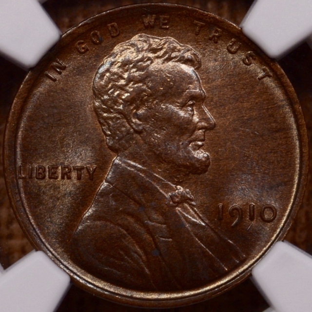 1910 Lincoln Cent NGC MS65 BN