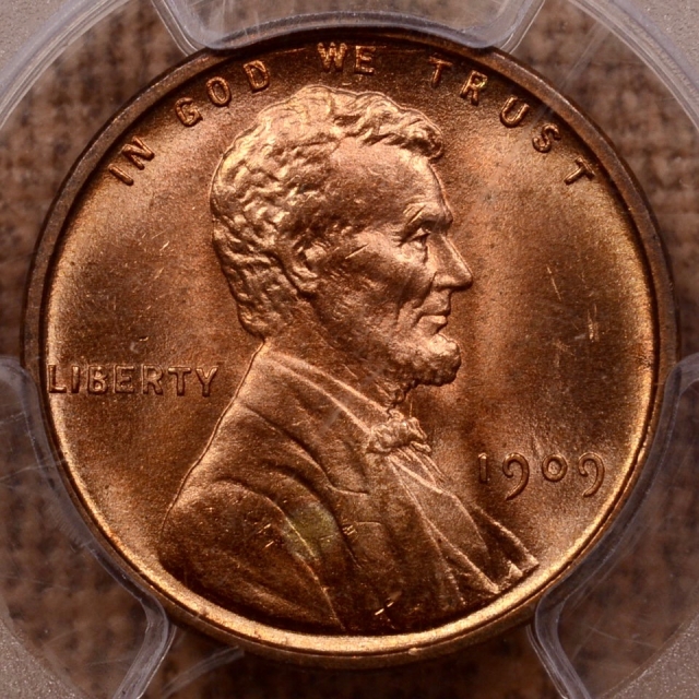 1909 VDB Lincoln Cent - Type 1 Wheat Reverse PCGS MS63RD