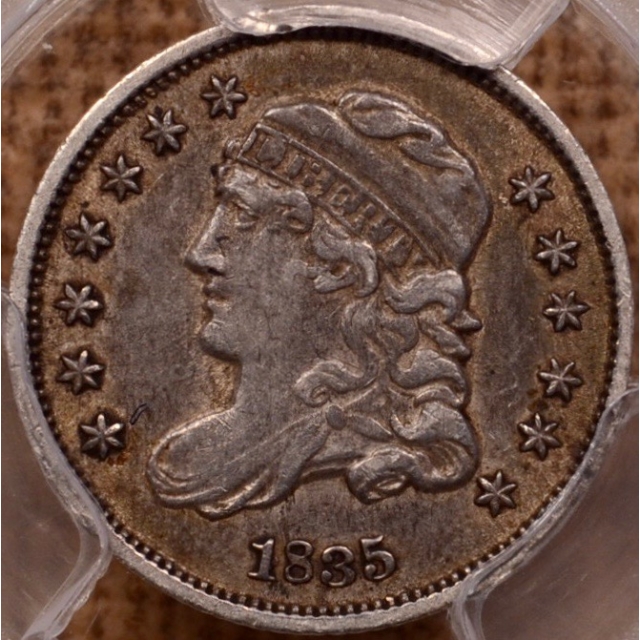 1835 LM-10 Small Date, Small 5C Capped Bust Half Dime PCGS XF45