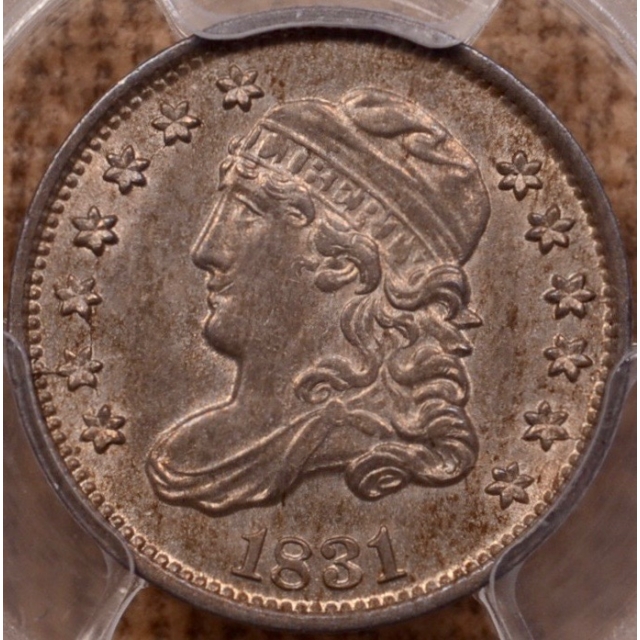 1831 LM-3 Capped Bust Half Dime PCGS MS63 (CAC)