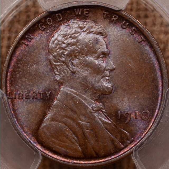 1910 Lincoln Cent - Type 1 Wheat Reverse PCGS MS63BN