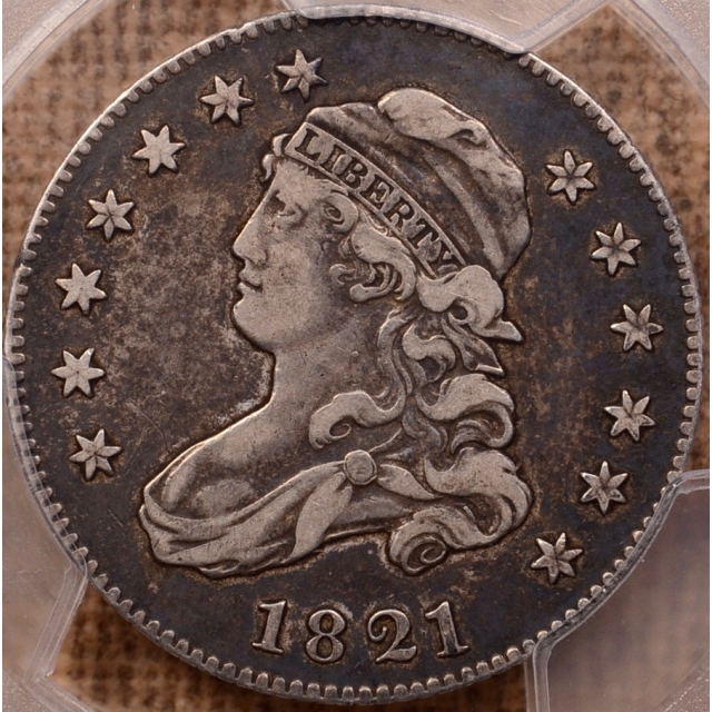 1821 B.2 R4+ Capped Bust Quarter PCGS VF30 (CAC)