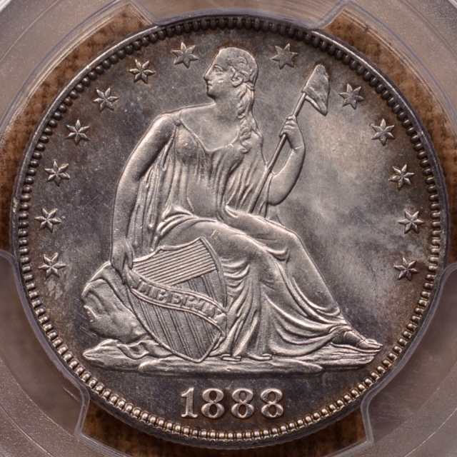 1888 Liberty Seated Half Dollar PCGS MS62 (CAC)