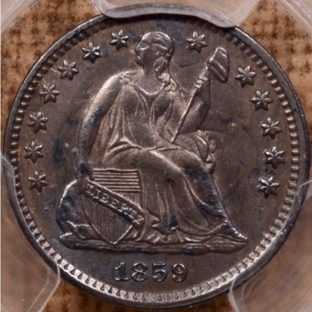 1859-O Liberty Seated Half Dime PCGS AU58