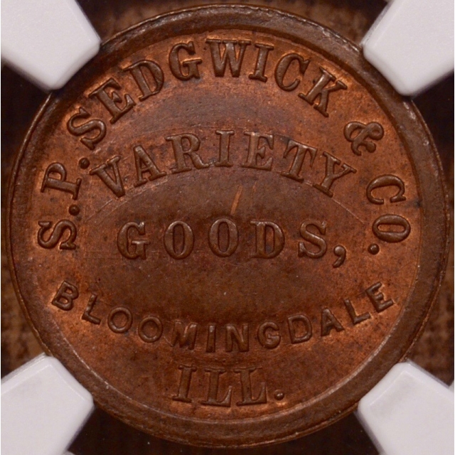 (1861-65) CWSC BLOOMINGDALE, IL F-65A-6a R4 NGC MS64 BN