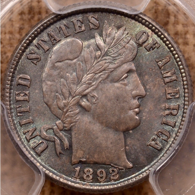1892 Barber Dime PCGS MS64 (CAC)