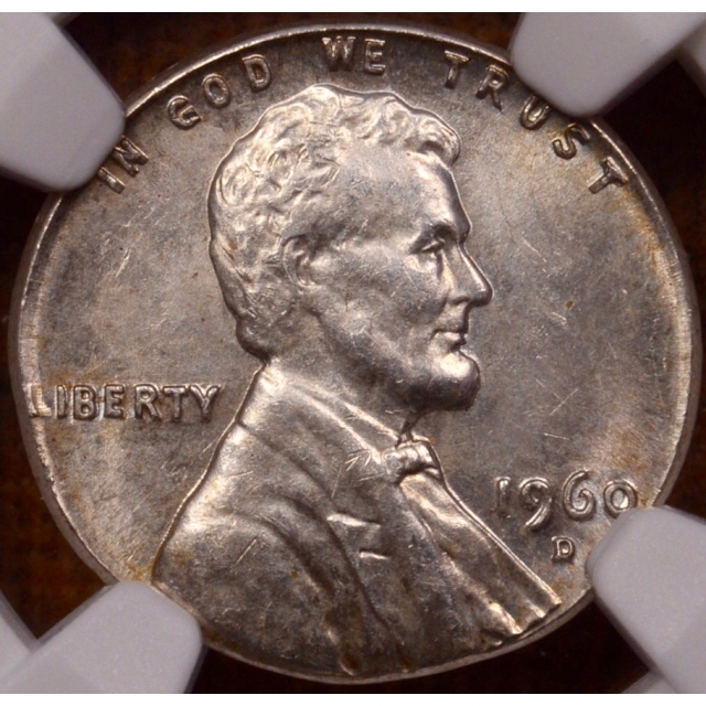 1960-D Small Date Lincoln Cent Struck on Silver 10c Planchet NGC MS62