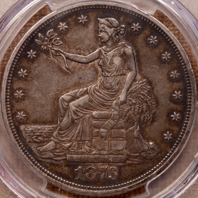 1876 Type I/II Trade Dollar PCGS XF45 (CAC)