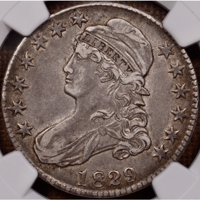 1829/1827 O.101a Capped Bust Half Dollar NGC XF45 (CAC)