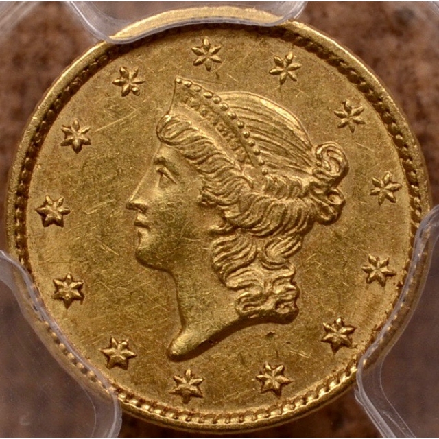 1851-C Gold Dollar PCGS AU55 (CAC)