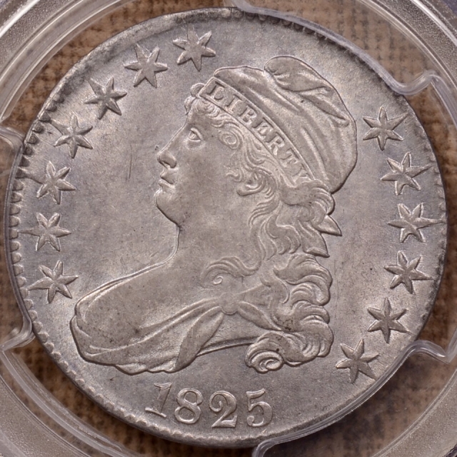 1825 50C O.103 R4- Capped Bust Half Dollar PCGS AU55