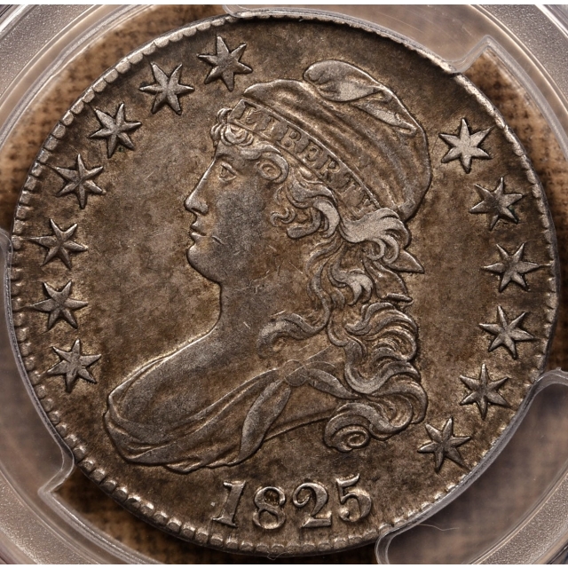 1825 O.114 Capped Bust Half Dollar PCGS XF45 CAC