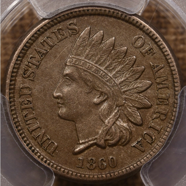 1860 Indian Cent PCGS AU53