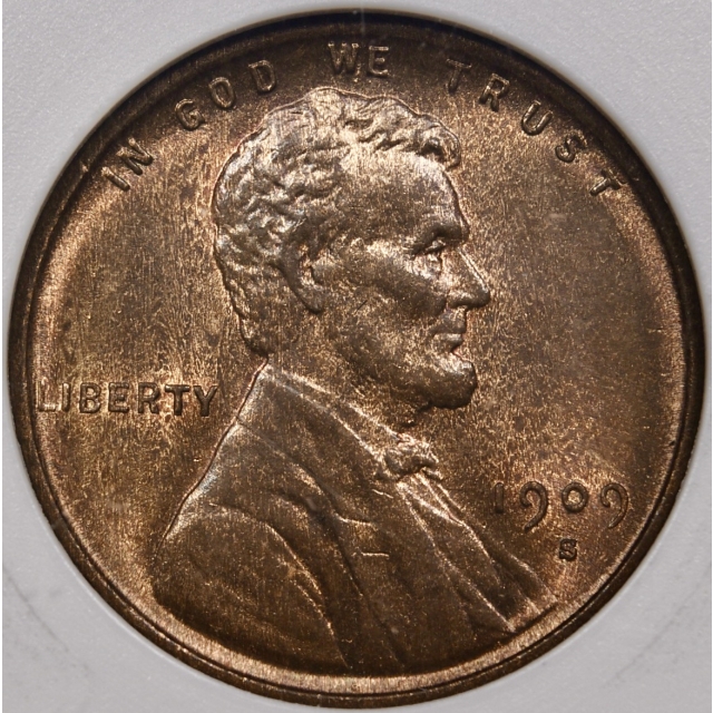 1909-S VDB Lincoln Cent old ANACS MS65 RB