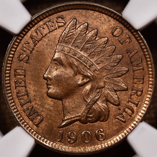 1906 Indian Cent NGC MS63 RB