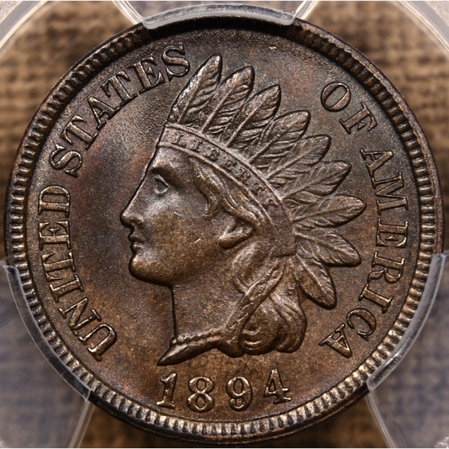 1894 Indian Cent PCGS MS64 BN