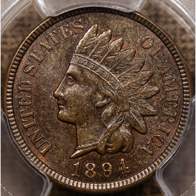 1894 Indian Cent PCGS MS64 BN CAC