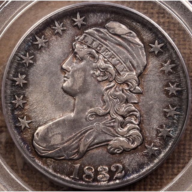 1832 O.113a Small Letters Capped Bust Half Dollar PCGS AU55 CAC