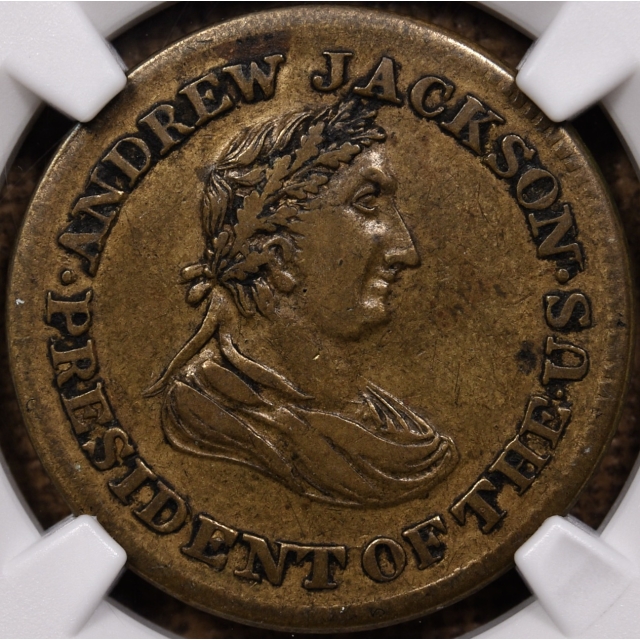 (1834) HT-6 Andrew Jackson Hard Times Token NGC XF45