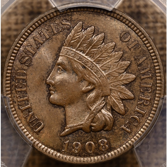 1908 Indian Cent PCGS MS64 BN