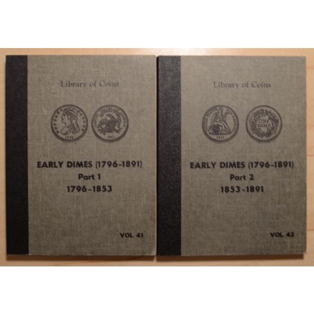 Library of Coins Volumes 41 and 42, Early Dimes (1796-1891) Parts 1 and 2 complete