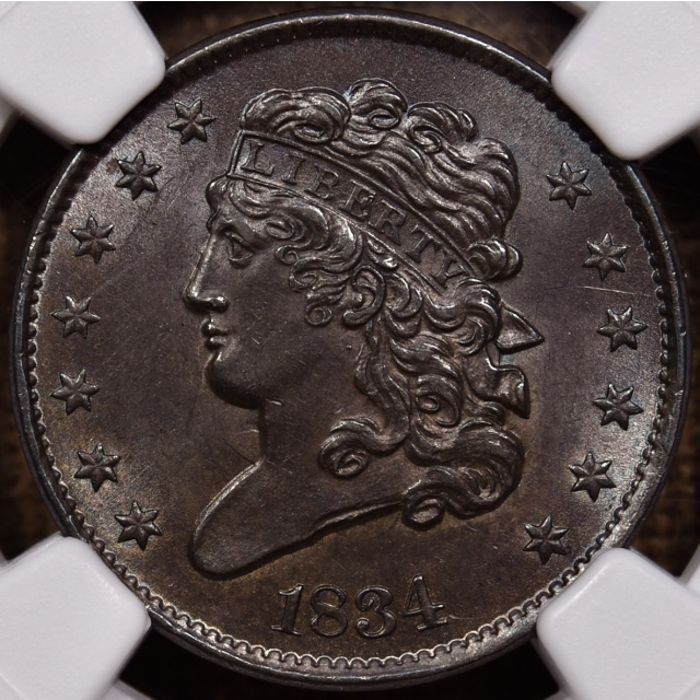1834 C.1 Classic Head Half Cent NGC MS64 BN