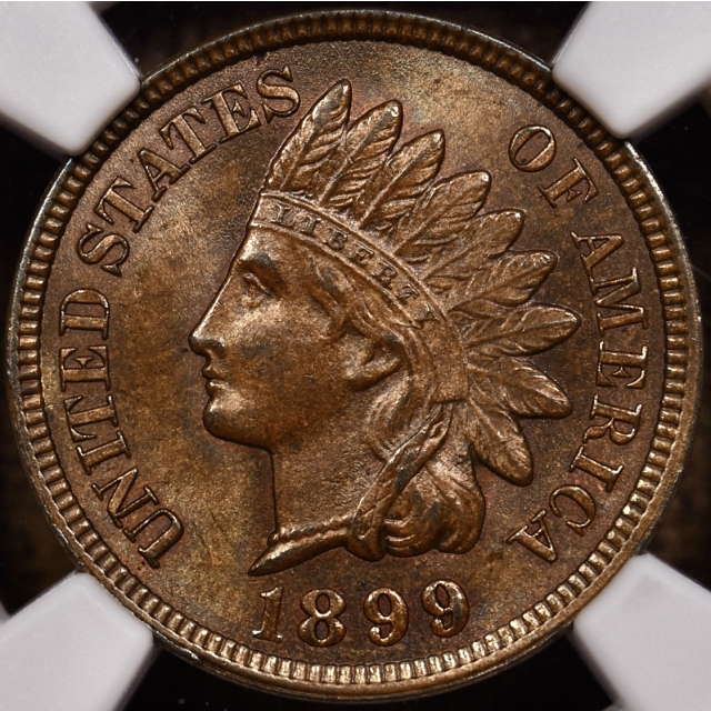 1899 Indian Cent NGC MS63 BN PQ+