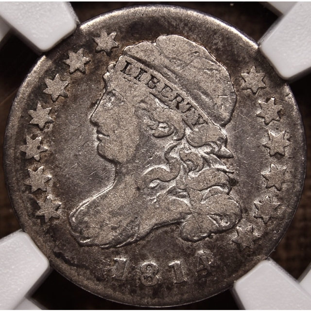 1814 JR-1 Small Date Capped Bust Dime NGC F12