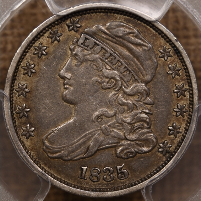 1835 JR-1 Capped Bust Dime PCGS XF45 CAC