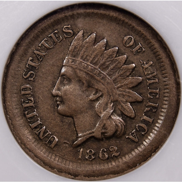 1862 Broadstruck Mint Error Indian Cent NGC XF45
