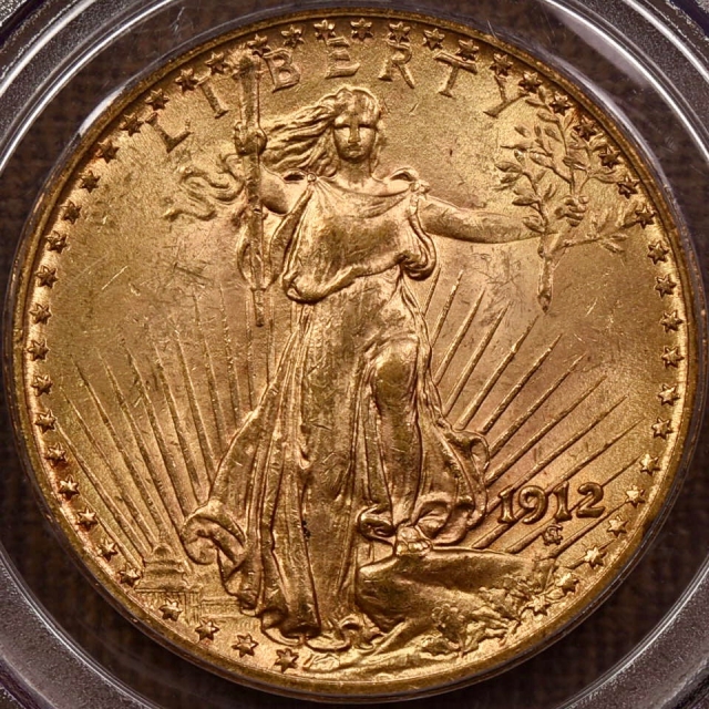 1912 $20 Saint Gaudens PCGS MS63 (CAC)