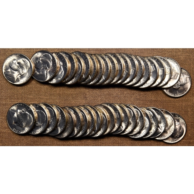 1943-S Original BU Jefferson Nickel roll