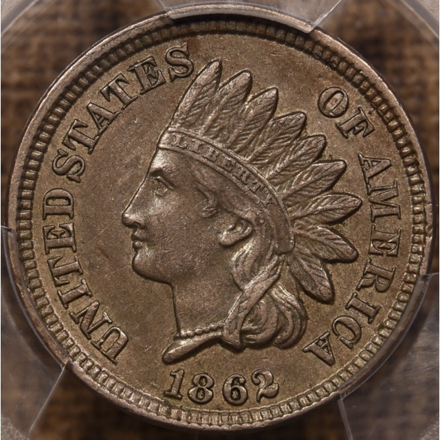 1862 Indian Cent PCGS AU55