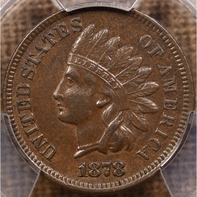 1878 Indian Cent PCGS AU50