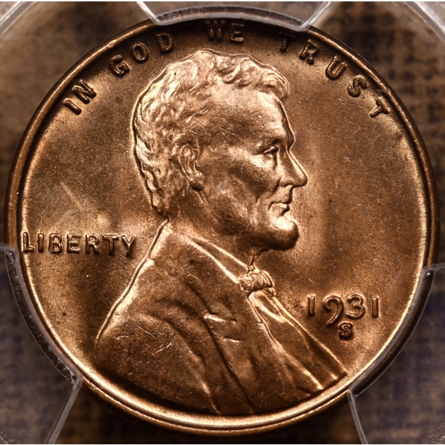 1931-S Lincoln Cent PCGS MS65 RD