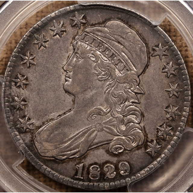 1829/7 O.101a Capped Bust Half Dollar PCGS XF45 CAC