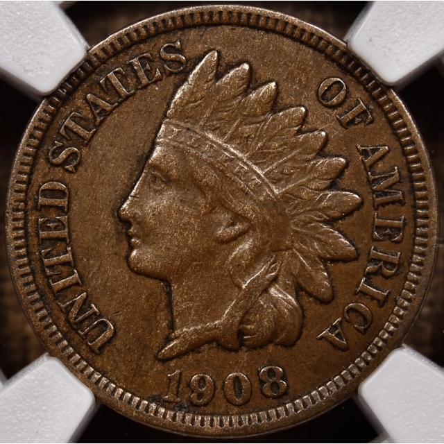 1908-S Indian Cent NGC XF40 BN