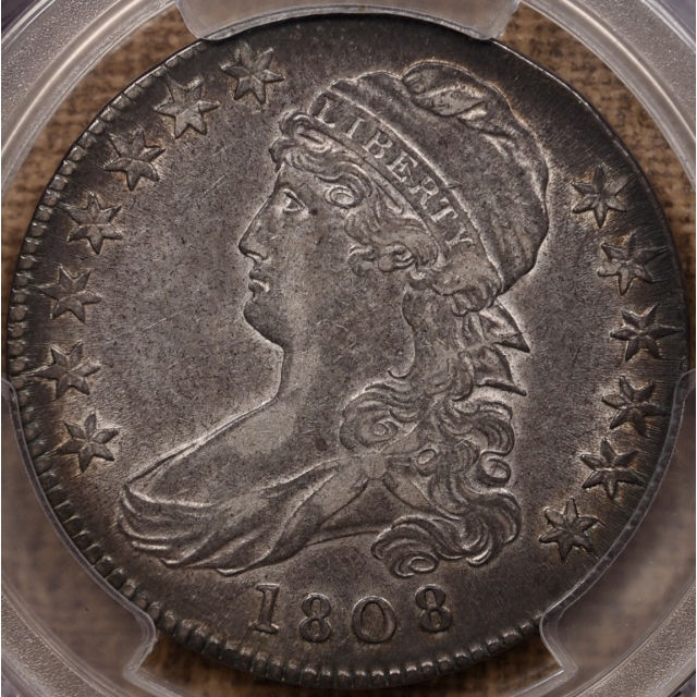 1808 O.104 Capped Bust Half Dollar PCGS XF45 CAC