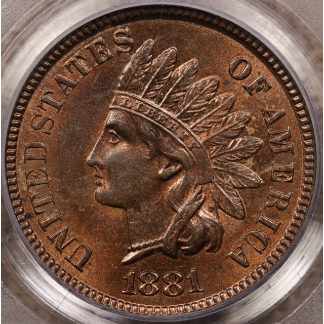 1881 Indian Cent PCGS MS64 RB