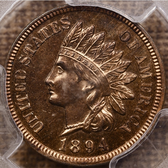 1894 Indian Cent PCGS PR64 RB CAC