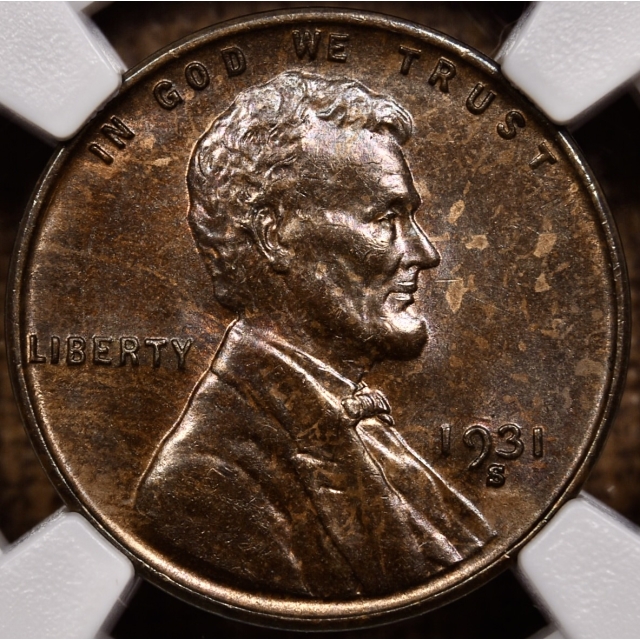 1931-S Lincoln Cent NGC MS64 BN